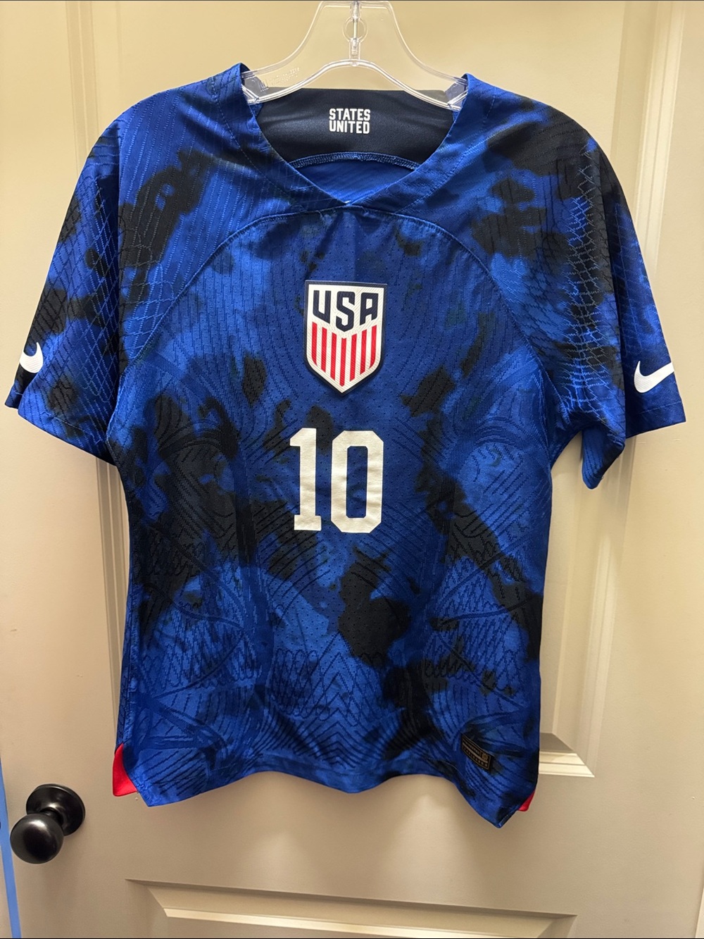 Nike Pulisic USA Blue Soccer Jersey with White Accents